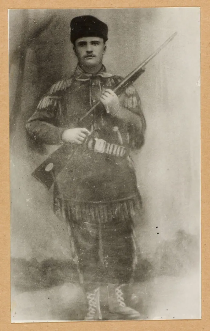 Theodore Roosevelt in buckskin as a Badlands rancher
