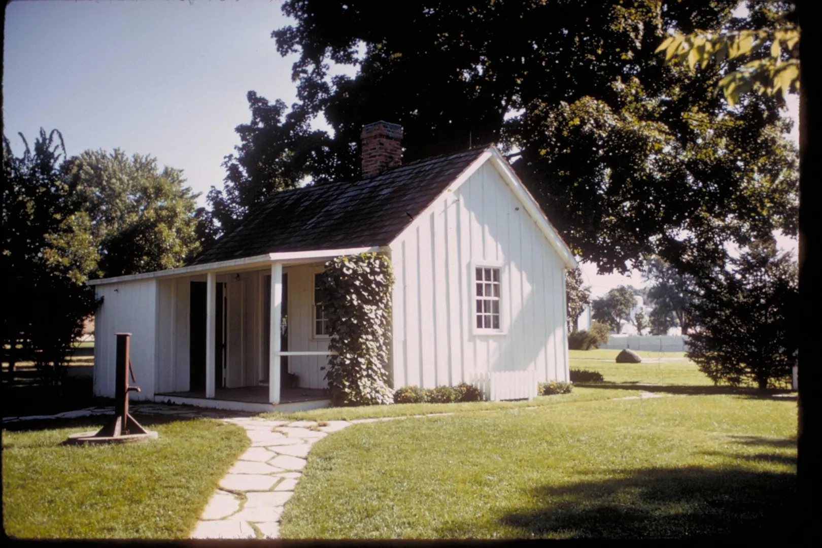 The two-room cottage in West Branch, Iowa where Herbert Hoover was born in 1874