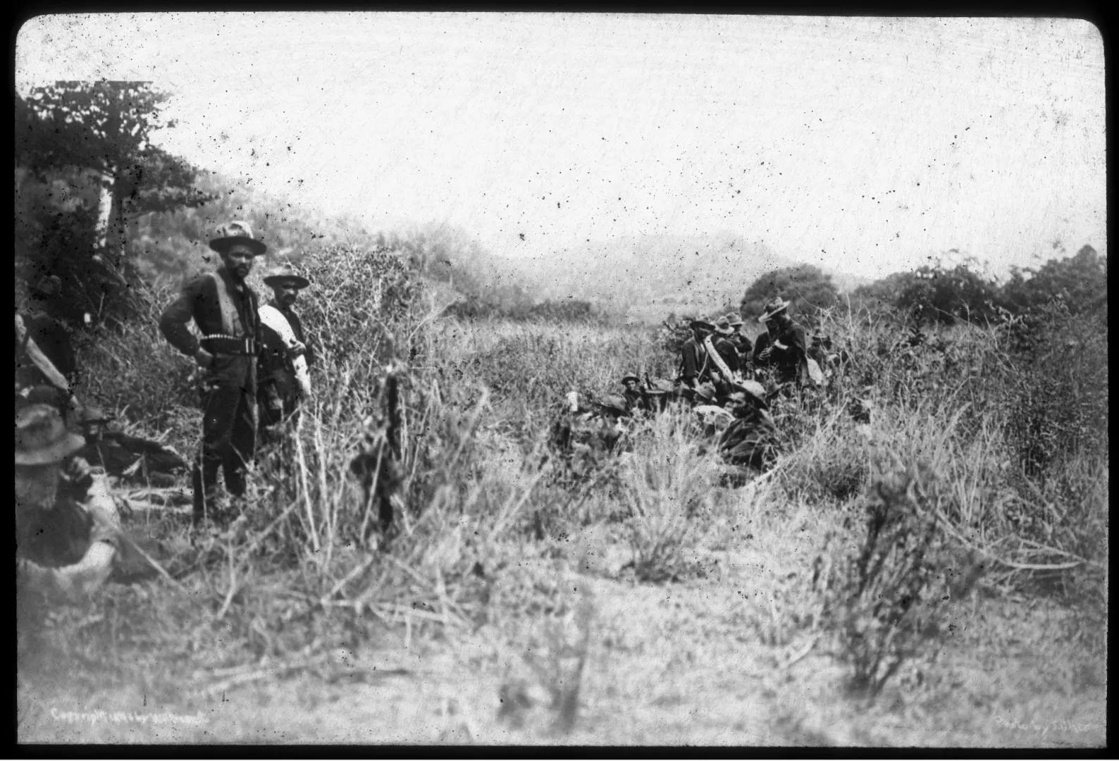 Rough Riders in the brush shortly before the battle