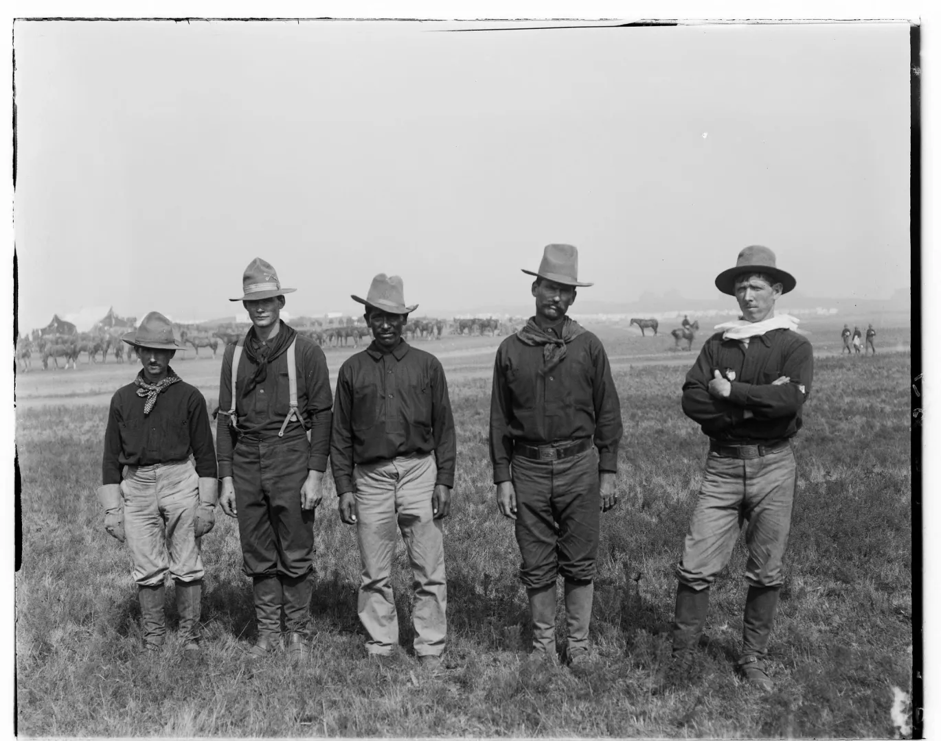 A group of Rough Riders drawn from the frontier West