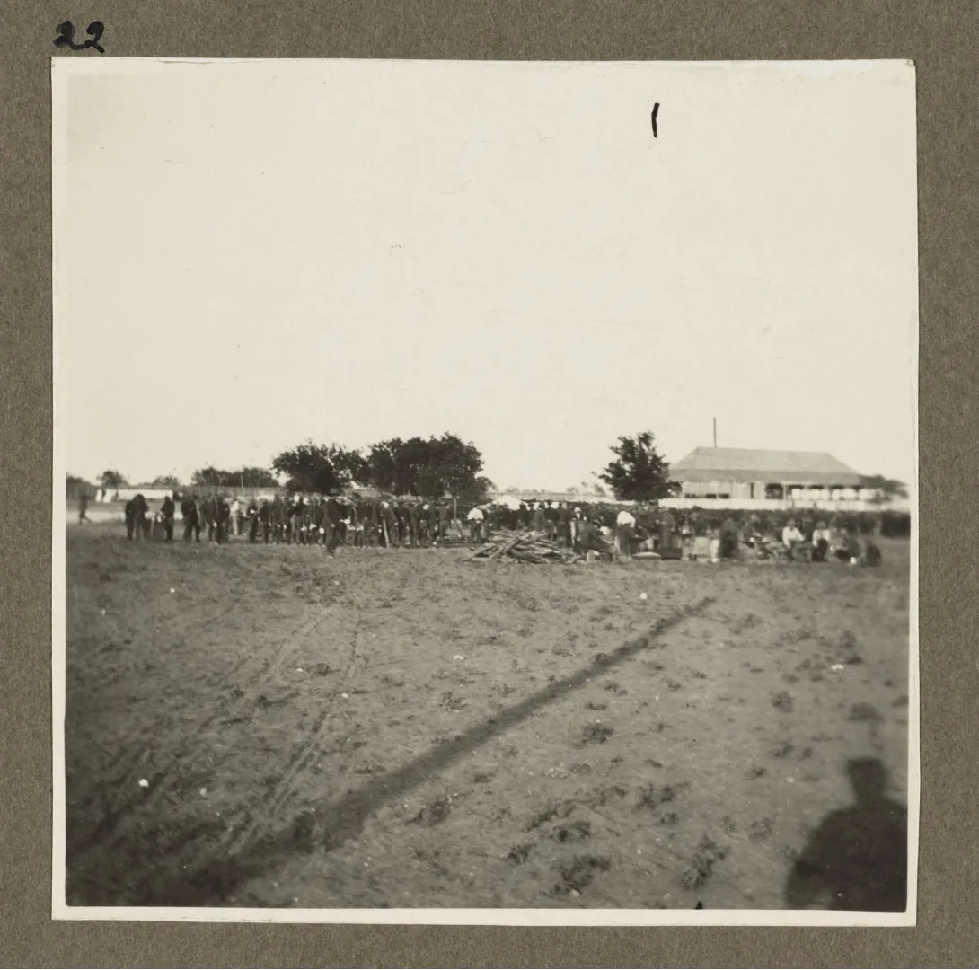 Rough Riders drilling in formation at their training camp