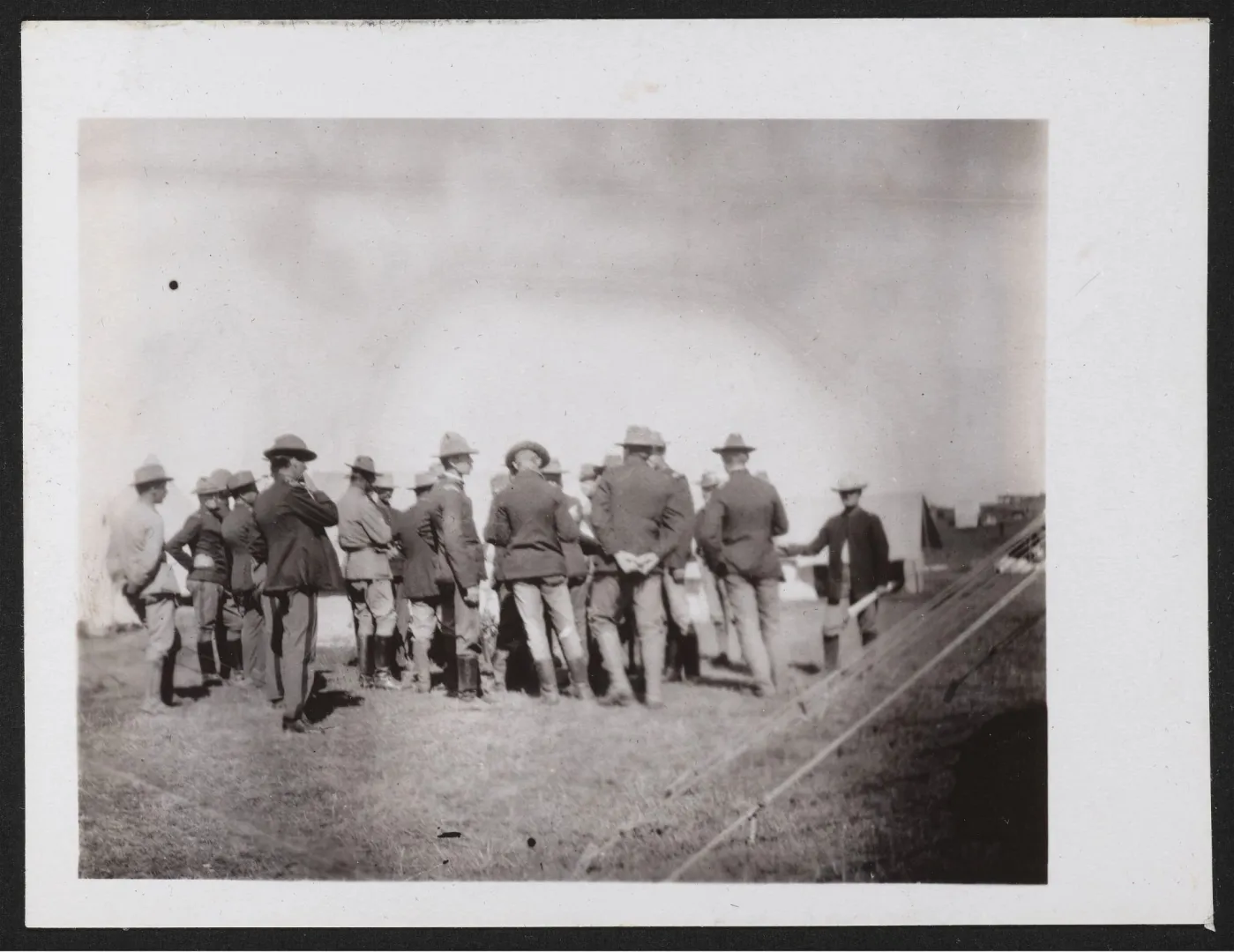 Rough Rider officers gathered for officers' call