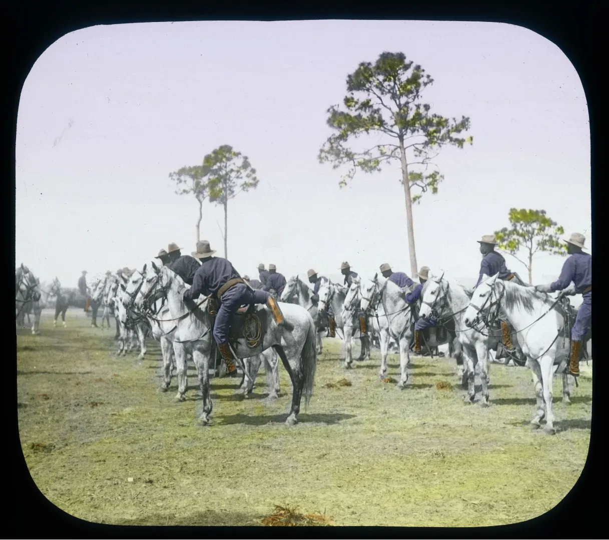 Dismounted troopers of the 10th U.S. Cavalry in Cuba