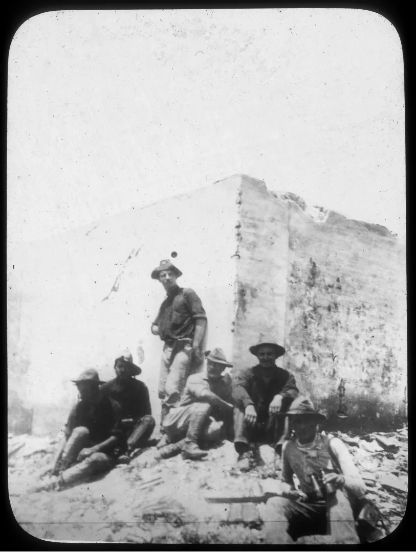 Rough Riders of K Troop resting on the captured San Juan Heights