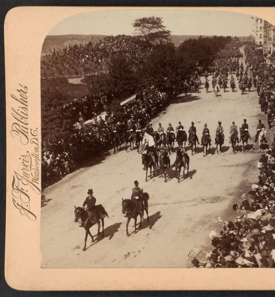 Governor Roosevelt riding at the head of a New York procession