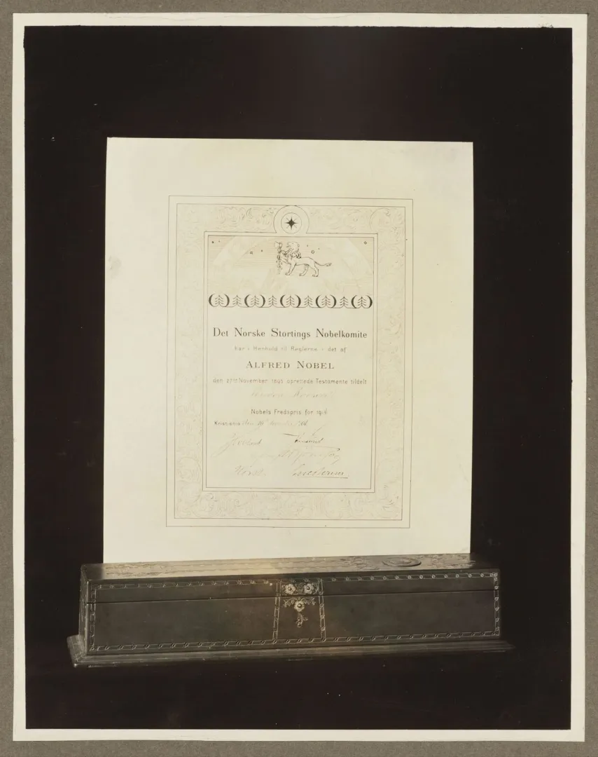 Theodore Roosevelt's Nobel Peace Prize diploma