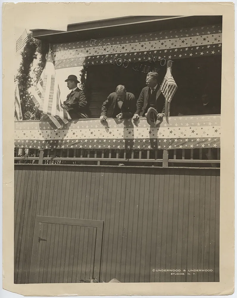 President Theodore Roosevelt speaking at the Grand Canyon in Arizona, 1903
