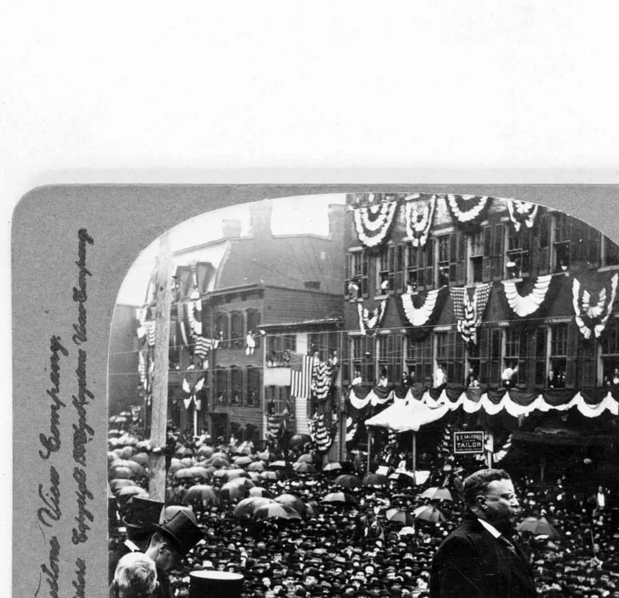 Roosevelt delivering an address at a Capitol cornerstone dedication