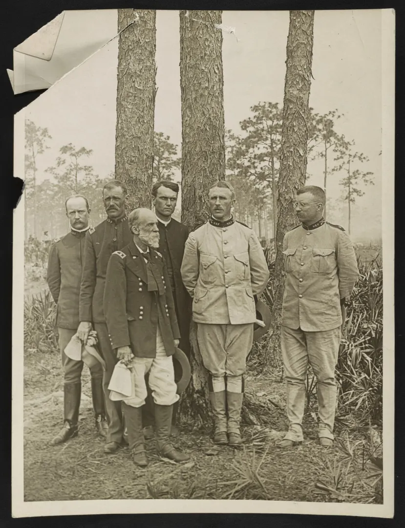 Officers of the 1st U.S. Volunteer Cavalry, the Rough Riders, at Tampa