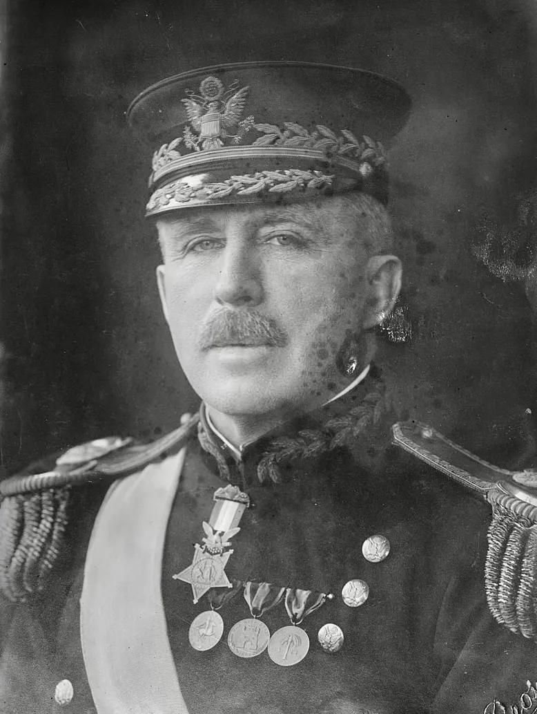 Formal portrait of General Leonard Wood in dress uniform with medals