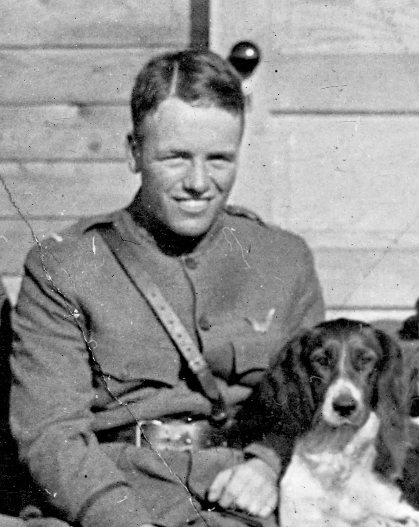 Lieutenant Quentin Roosevelt in his flying uniform, 1918