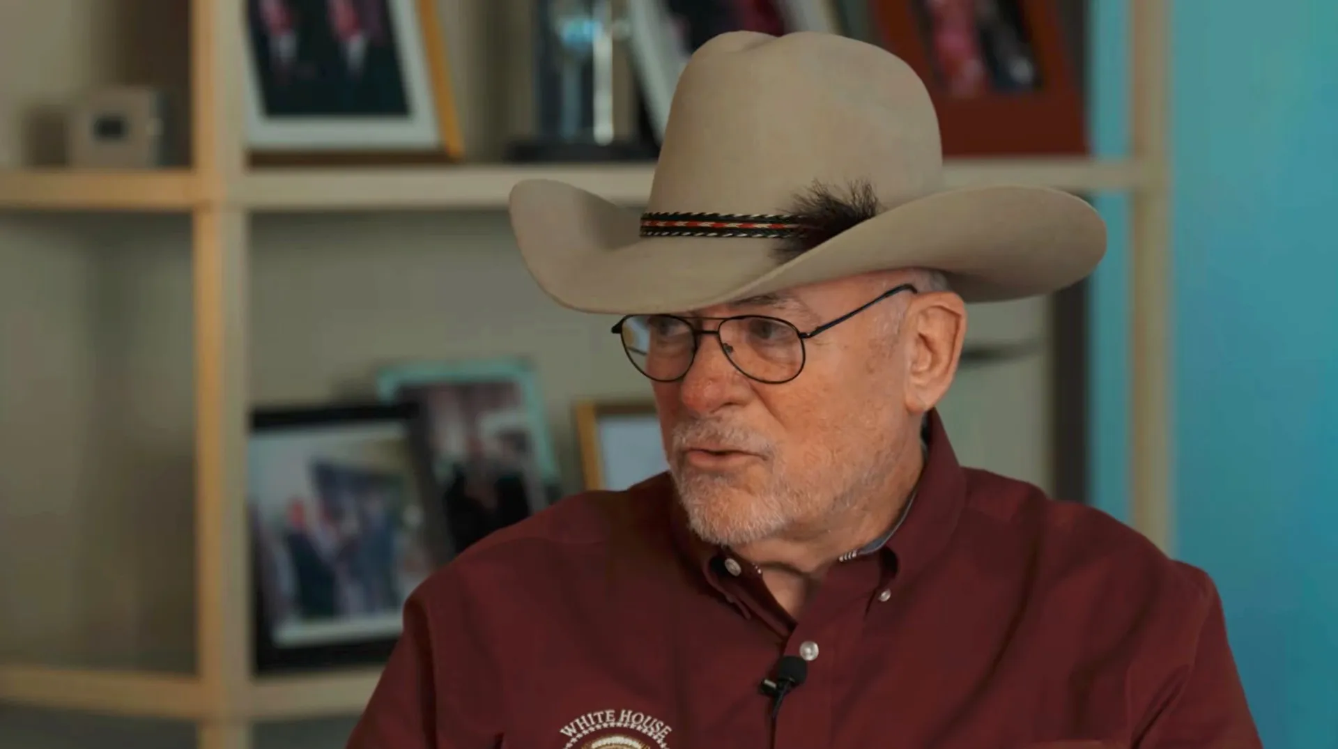 Bill Brockett being interviewed at the Reagan Presidential Library