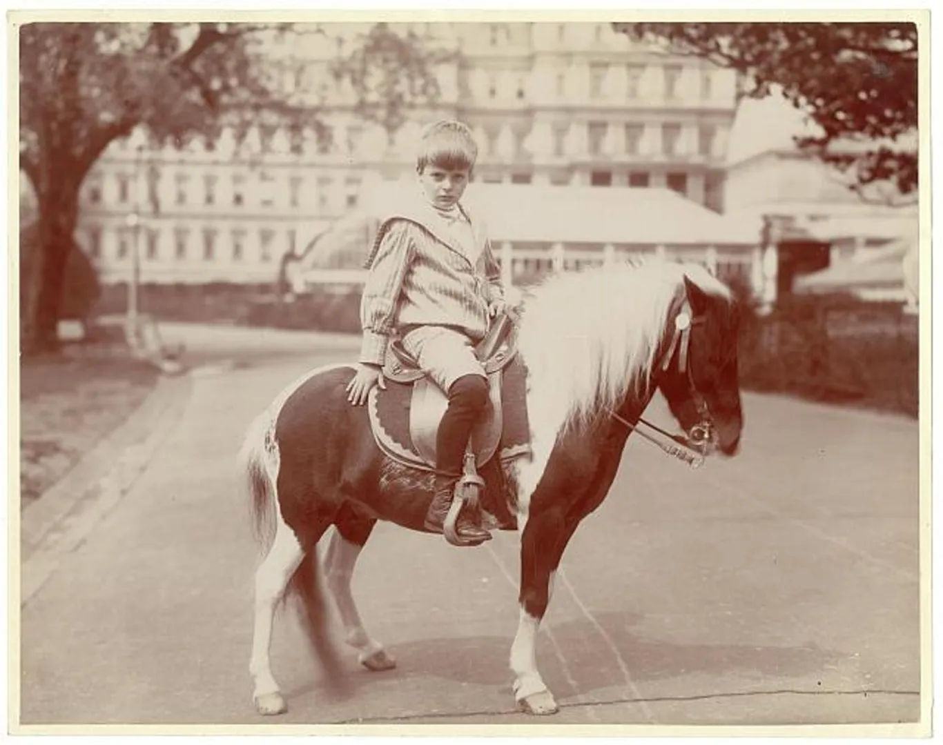 Archie Roosevelt as a boy, sitting on his pony Algonquin