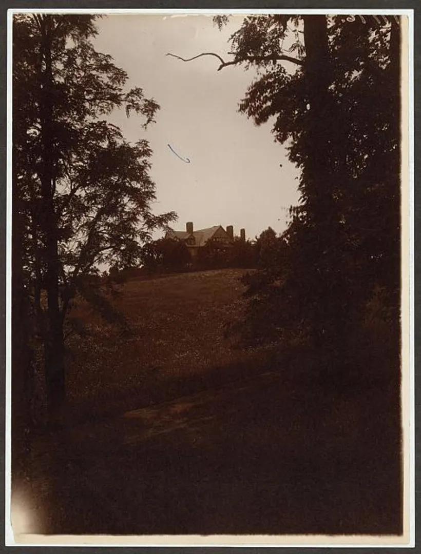 Sagamore Hill, the Roosevelt home in Oyster Bay, New York, seen across its lawn