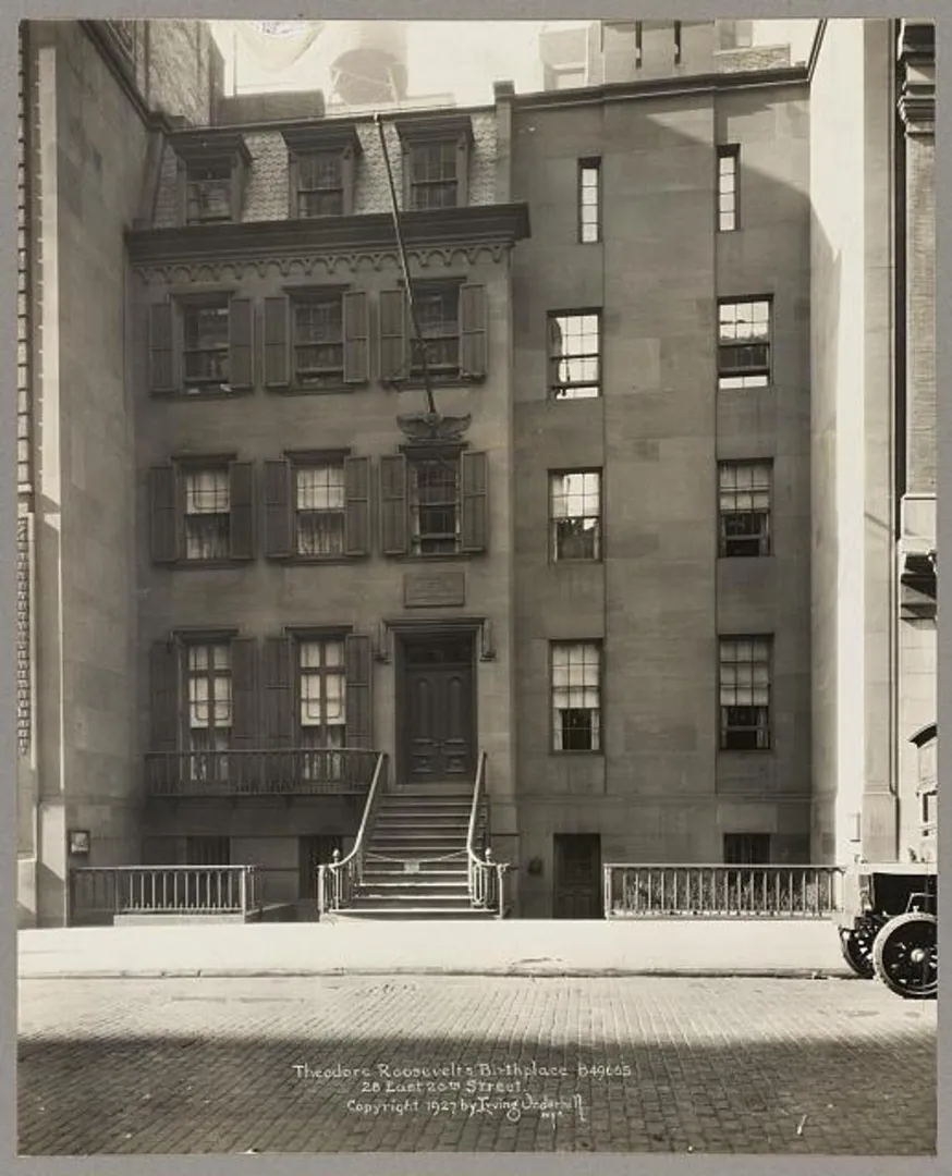 The four-story brownstone at 28 East 20th Street in New York City where Theodore Roosevelt was born