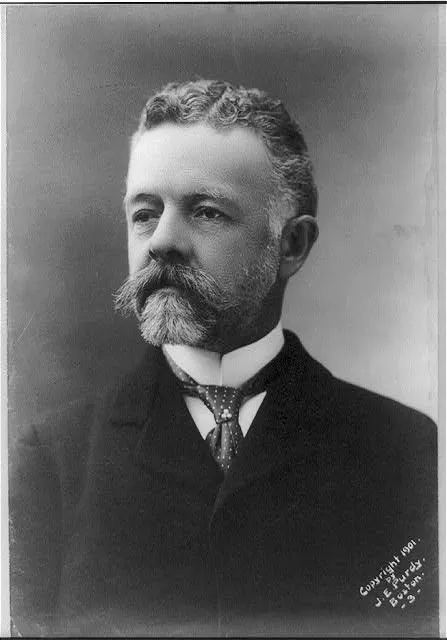 Head-and-shoulders portrait of Senator Henry Cabot Lodge with a short beard.