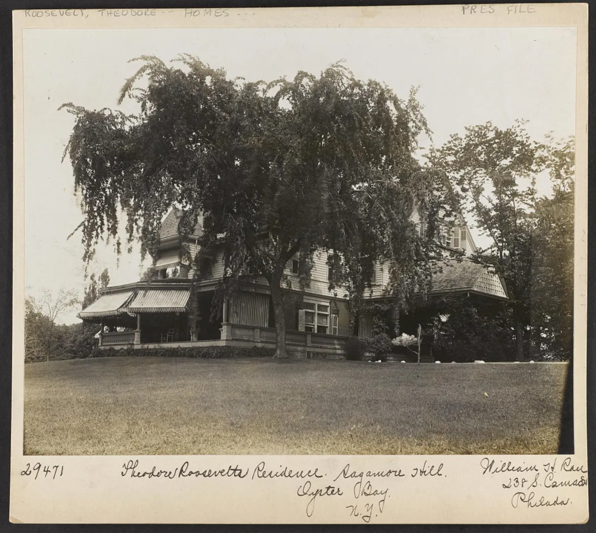 Sagamore Hill, Theodore Roosevelt's home at Oyster Bay, New York, 1912