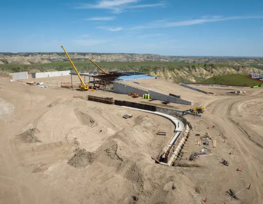 Aerial view of the entrance way