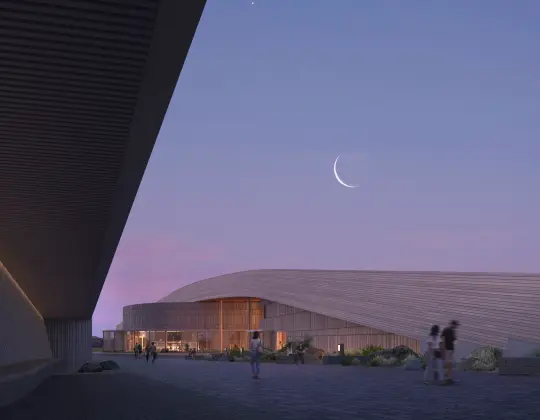 Theodore Roosevelt Presidential Library Building at Night