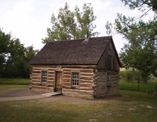 Theodore Roosevelt's Maltese Cross Cabin in summer