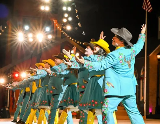 Medora Musical cast in bright Western costumes