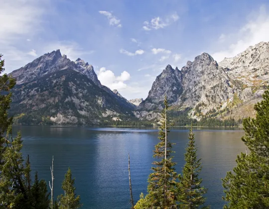 Jenny Lake below the mouth of Cascade Canyon in the Teton Range