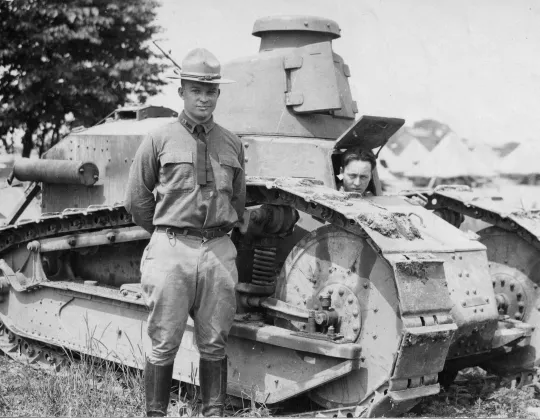 Black-and-white photograph of Dwight D. Eisenhower in uniform in 1919