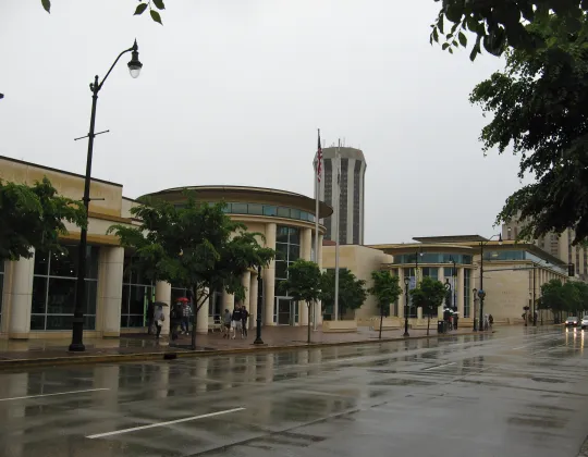 The Abraham Lincoln Presidential Library building in Springfield