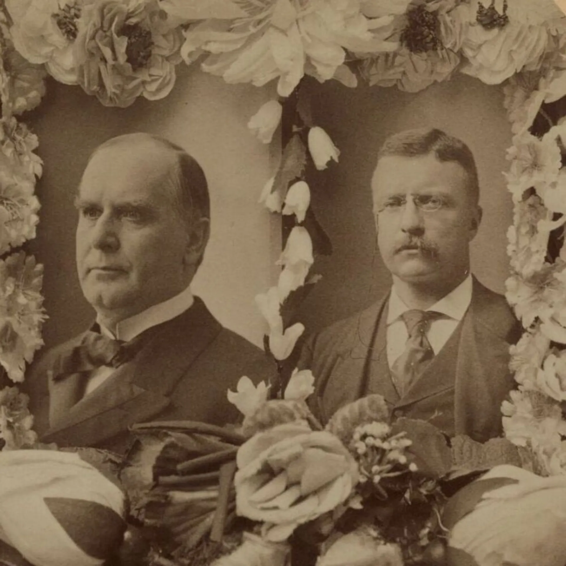 Campaign portrait card of William McKinley and Theodore Roosevelt, 1900
